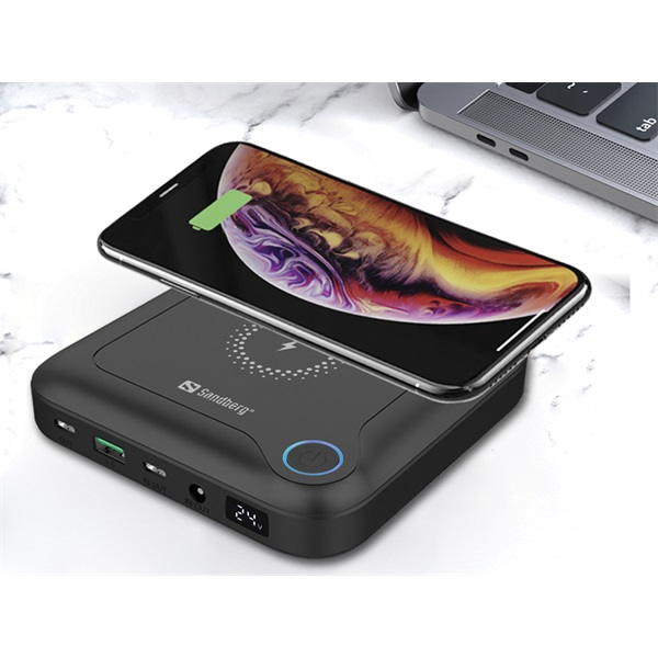 SANDBERG Hordozható akkumulátor, All-in1 Laptop Powerbank 24000 (420-57)