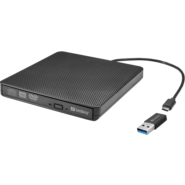 SANDBERG Külső meghajtó, USB-C/A DVD Drive (136-62)