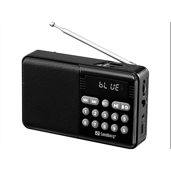 SANDBERG Speaker Radio FM + BT recharge, MP3 playable from USB or TF-Card, Super Small, 5 év garancia (421-18)