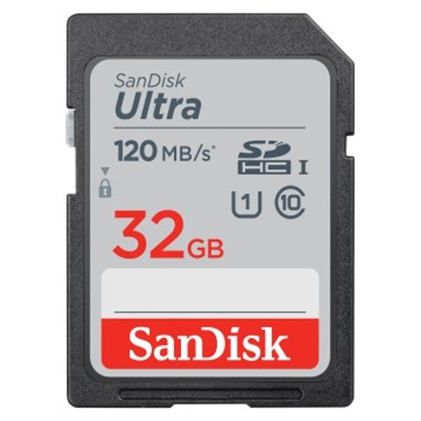 SANDISK 186496, SDHC ULTRA KÁRTYA 32GB, 120MB/s, CL10, UHS-I (00186496)