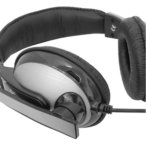 SBOX Fejhallgató, HEADSET + MICROPHONE, Black/Silver (HS-302)