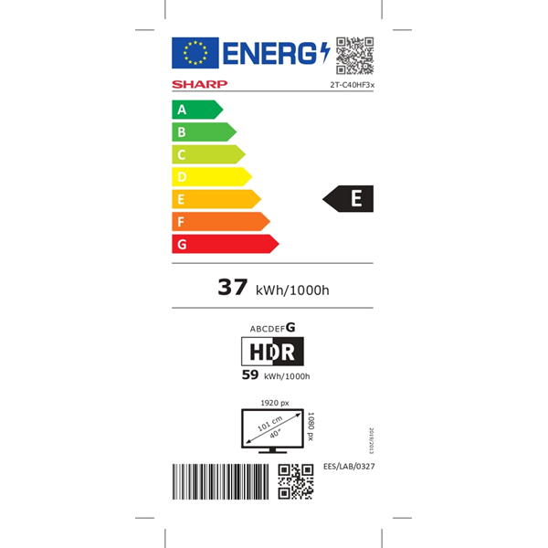 SHARP 40HF3265E 40"/101cm Full HD QLED Google TV, 1920x1080, 3xHDMI/2xUSB (40HF3265E)
