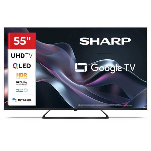 SHARP 55HP6265E 55"/139cm 4K Ultra HD QLED Google TV, 3840x2160, 4xHDMI/2xUSB (55HP6265E)
