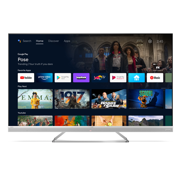 SHARP Android TV 4K UHD, 50" 4K ULTRA HD QUANTUM DOT SHARP ANDROID TV™ (50EQ4EA), Ezüst (50EQ4EA)