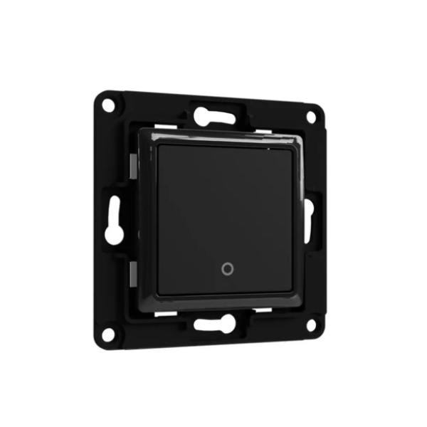 SHELLY Fali Villanykapcsoló, 1 Gombos, fekete - SHELLY WALL SWITCH 1XBTN BLACK (SHELLY WALL SWITCH 1XBTN BLACK)
