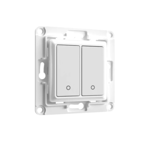SHELLY Fali Villanykapcsoló, 2 Gombos, fehér - SHELLY WALL SWITCH 2XBTN WHITE (SHELLY WALL SWITCH 2XBTN WHITE)
