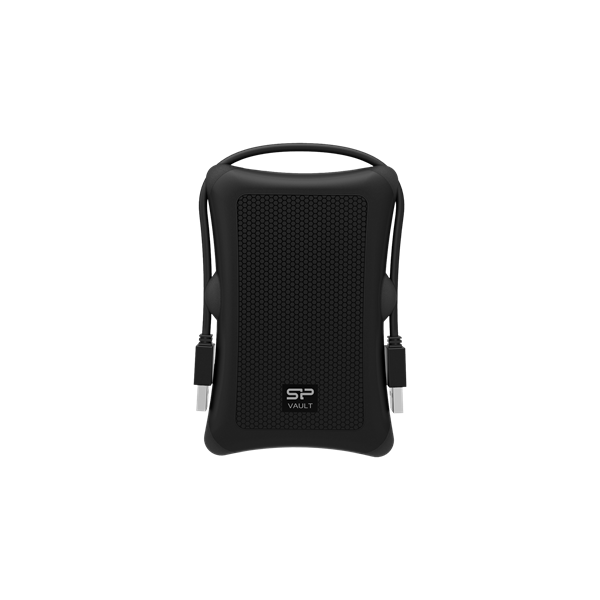 SILICON POWER 2.5" HDD USB 3.2 1TB Armor A30 ütésálló, Fekete (SP010TBPHDA30S3A)