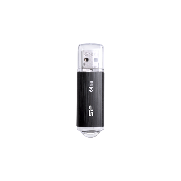 SILICON POWER Pendrive 64GB, Ultima - U02 USB 2.0, Fekete (SP064GBUF2U02V1K)
