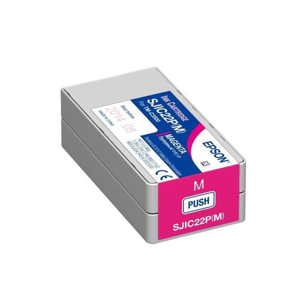 Epson SJIC22P(M) MAGENTA patron 32.5 ml (eredeti) C33S020603 C3500 címkenyomtatóhoz