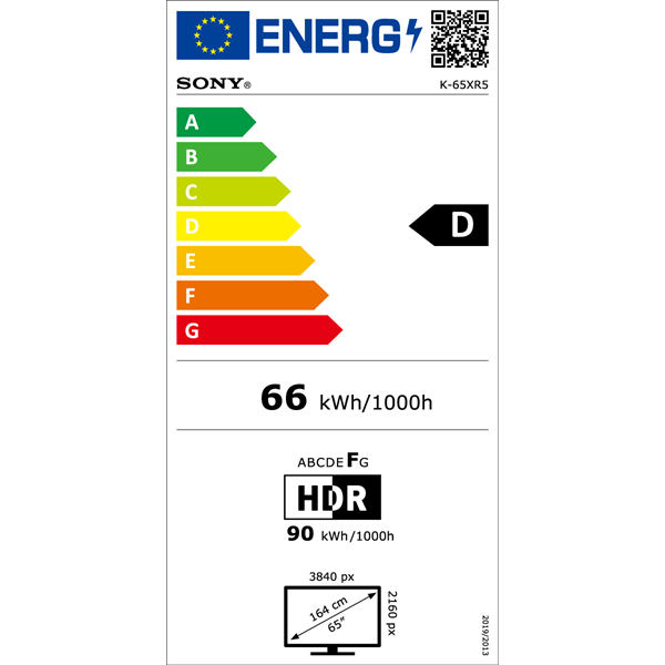 SONY Bravia 5 K65XR55B.CEI 65"/164 cm Mini LED 4K, Ultra HD, Google TV, Smart televízió, 3840×2160, 4xHDMI/2xUSB/WIFI (K65XR55B.CEI)