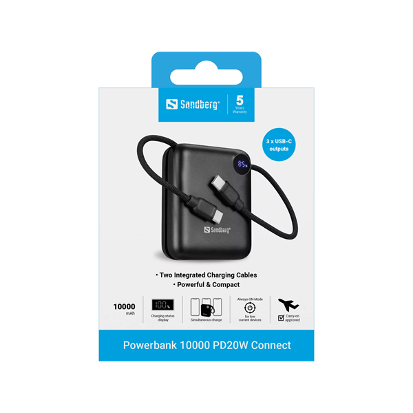 Sandberg Travel Powerbank 10000 PD20W (421-26)