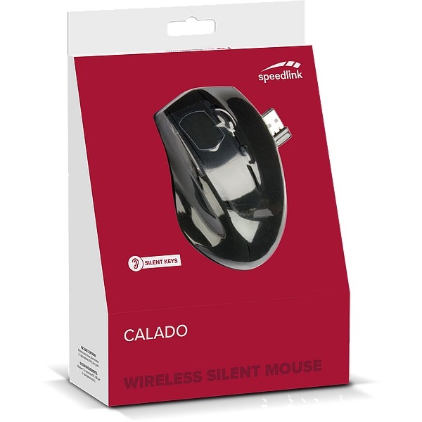 SPEEDLINK SL-6343-RRBK CALADO Silent vezeték nélküli egér, gumírozott-fekete (SL-6343-RRBK)
