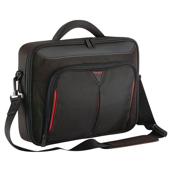 TARGUS Notebook táska CN414EU, Classic+ 14" Clamshell Case - Black/Red (CN414EU)