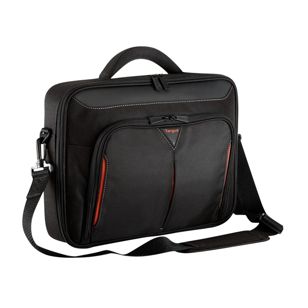 TARGUS Notebook táska CN415, Classic+ 15-15.6" Clamshell Laptop Bag - Black/Red (CN415EU)