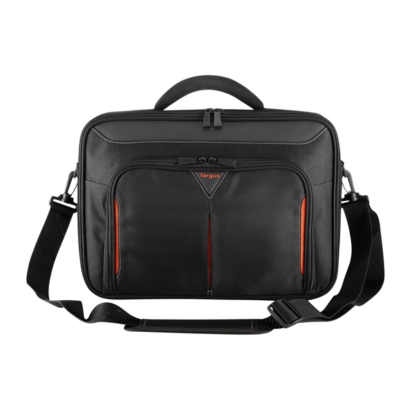 TARGUS Notebook táska CN415, Classic+ 15-15.6" Clamshell Laptop Bag - Black/Red (CN415EU)