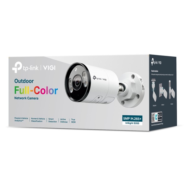 TP-LINK IP Kamera kültéri színes éjjellátó 5 Megapixel, 4mm Objektív, INSIGHT S355(4MM) (INSIGHT S355(4MM))