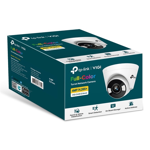 TP-LINK IP Kamera beltéri éjjellátó 5 Megapixel, 4mm Objektív, VIGI C450(4MM) (VIGI C450(4MM))
