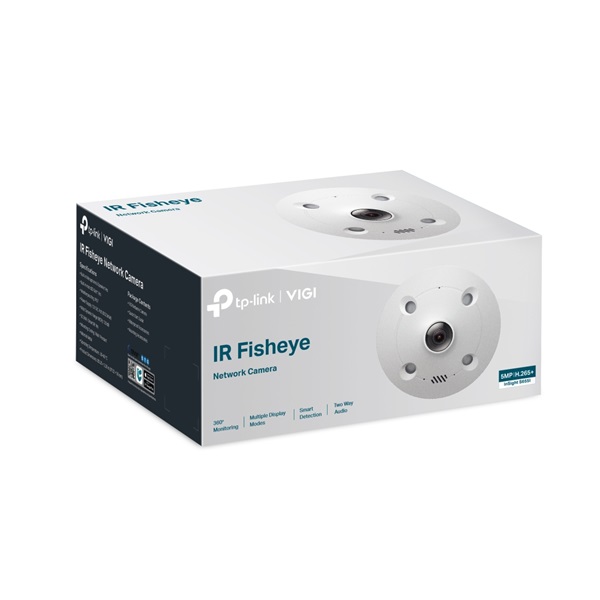 TP-LINK IP Kamera kültéri/beltéri színes éjjellátó 5 Megapixel IR Fisheye PTZ, INSIGHT S655I (INSIGHT S655I)