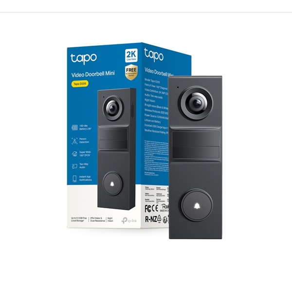 TP-LINK Okos Videó Kapucsengő, TAPO D205 (TAPO D205)