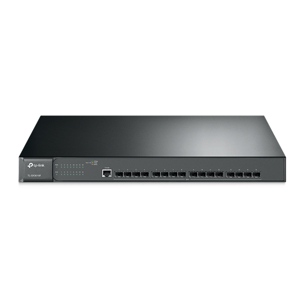 TP-LINK Switch 16x10G SFP+ + 2xkonzol port, Menedzselhető Rackes, SX3016F (SX3016F)