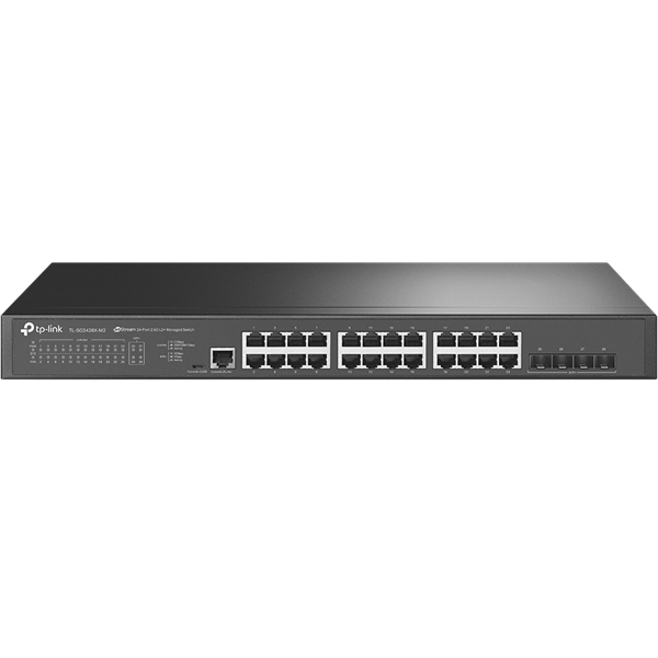 TP-LINK Switch 24x2.5Gbps + 4x10G SFP+ + 1xkonzol port Menedzselhető Rackes, SG3428X-M2 (SG3428X-M2)