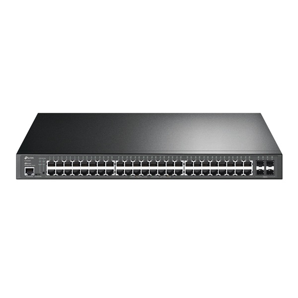 TP-LINK Switch 48x1000Mbps (48xPOE+) + 4xGigabit SFP + 2xkonzol port, Menedzselhető Rackes, SG3452P (SG3452P)