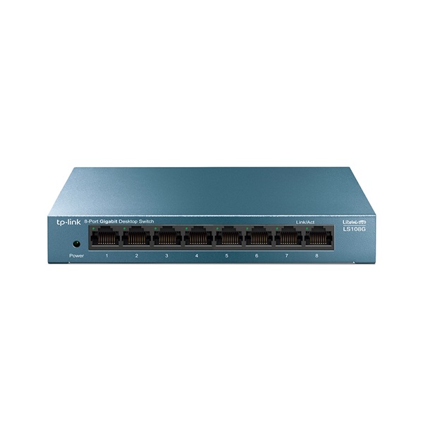 TP-LINK Switch 8x1000Mbps Fémházas, LS108G (LS108G)