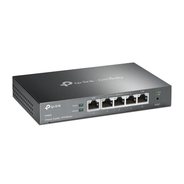 TP-LINK Vezetékes VPN Router 1xWAN(1000Mbps) + 4xLAN(1000Mbps), ER605 (ER605)