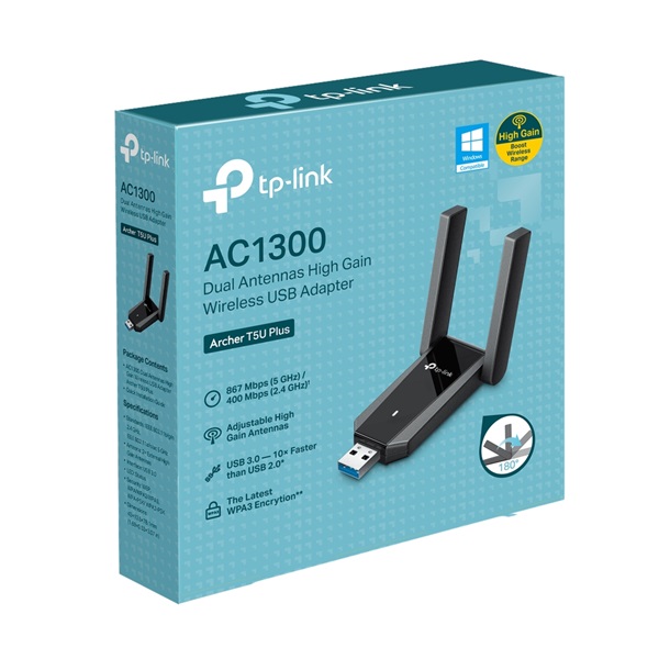 TP-LINK Wireless Adapter USB Dual Band AC1300, ARCHER T5U PLUS (ARCHER T5U PLUS)