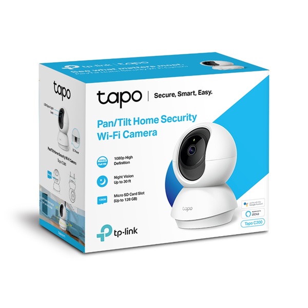 TP-LINK Wireless Kamera Cloud beltéri éjjellátó, TAPO C200P2 (2-PACK) (TAPO C200P2)