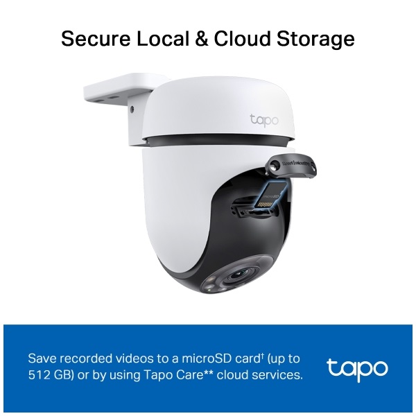 TP-LINK Wireless Kamera Cloud kültéri forgatható színes éjjellátó, TAPO C510W (TAPO C510W)