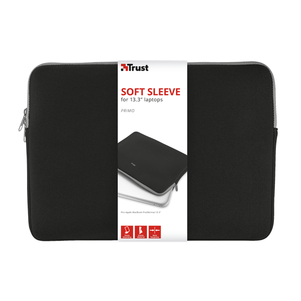 TRUST Notebook tok 21251 (Primo Soft Sleeve for 13.3" laptops - black) (21251)