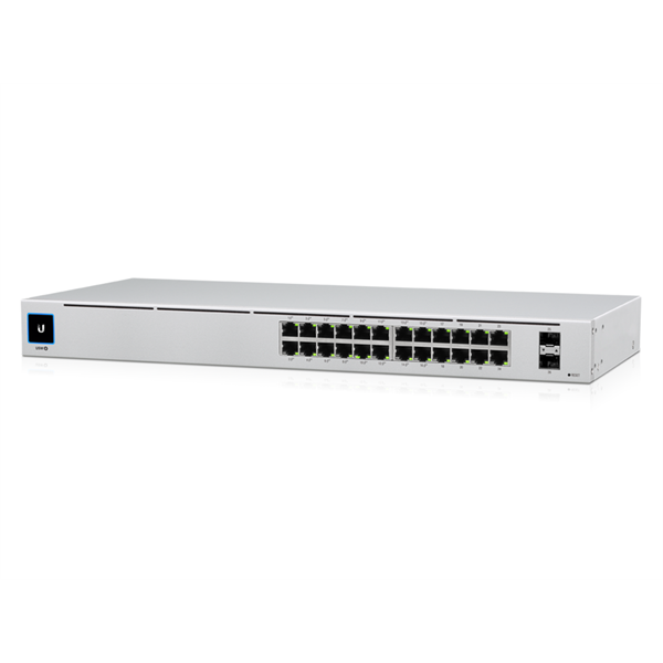 UBiQUiTi Switch 24x1000Mbps (16xPOE+), 2x1000Mbps SFP, Menedzselhető, Rackes - USW-24-POE (USW-24-POE)