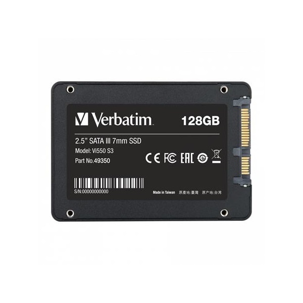 VERBATIM SSD (belső memória), 128GB, SATA 3, 430/560MB/s, "Vi550" (49350)