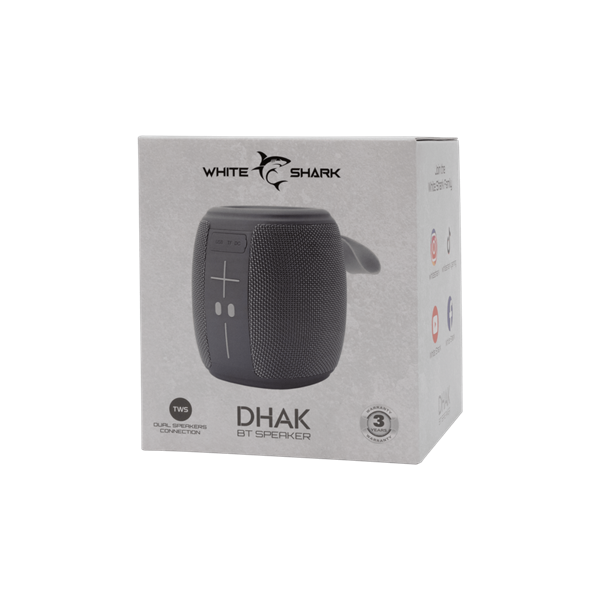 WHITE SHARK GBT-888G DHAK-G BLUETOOTH HANGSZÓRÓ 5W, TWS, szürke, 1200mA (WS GBT-888G)