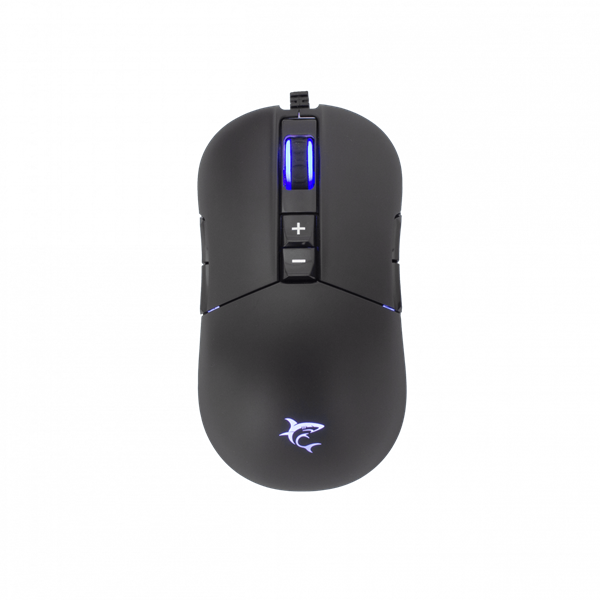 WHITE SHARK ARTHUR (GM-9005) gamer egér, 9D, fekete, 10000 dpi, RGB (GM-9005)