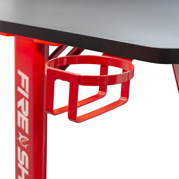 WHITE SHARK FIRE SHADOW RGB gamer asztal fekete/piros (FIRE-SHADOW)