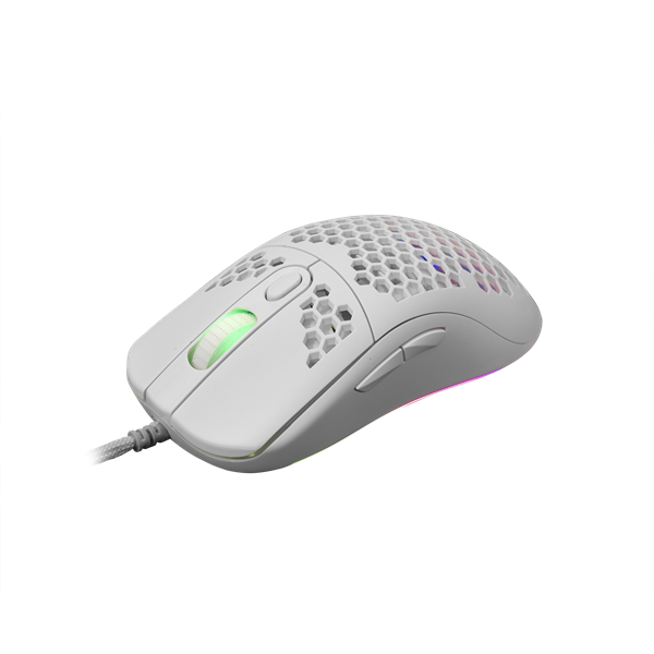 WHITE SHARK GM-5007W GALAHAD gamer egér, fehér, 6400 dpi (WS GM-5007W)
