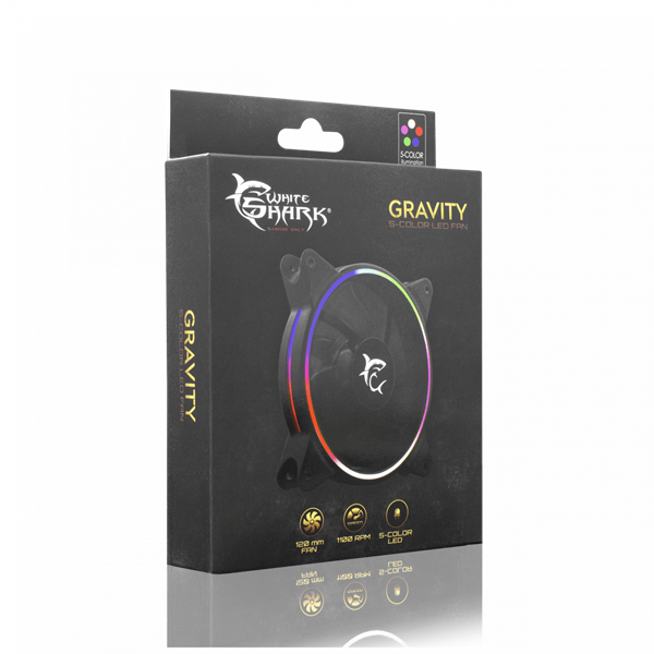 WHITE SHARK GRAVITY Ventilátor 12 cm (GCF-1250-02B-F)