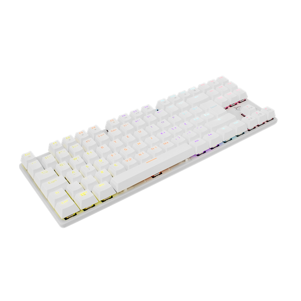 WHITE SHARK WS GK-2106W/R-US COMMANDOS fehér mechanikus angol (red switch) gamer billentyűzet (WS GK-2106W/R-US)