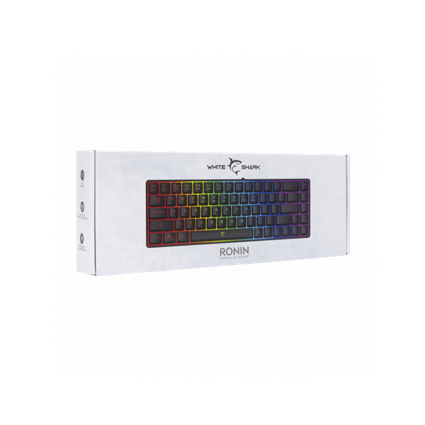 WHITE SHARK WS GK-2201B-HU RONIN-B fekete magyar!! membrán gamer billentyűzet (WS GK-2201B-HU)