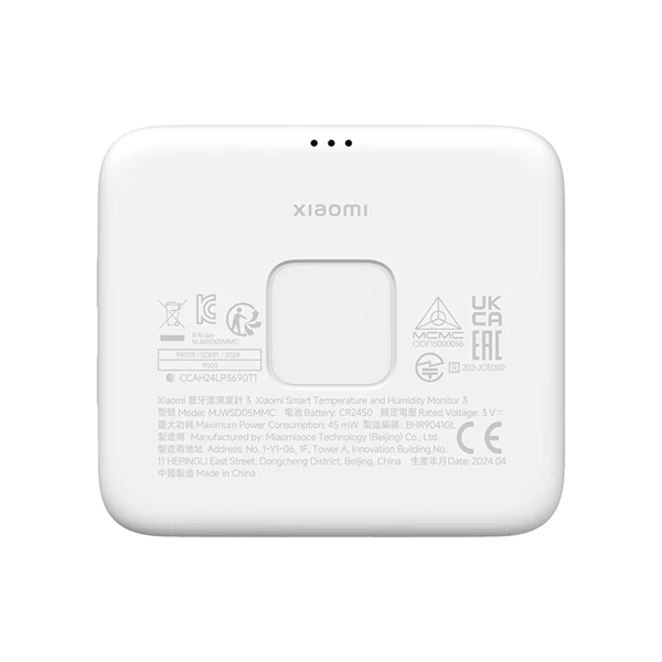 XIAOMI BHR9041GL Mi Bluetooth hőmérséklet- és páratartalom mérő, Fehér (BHR9041GL)