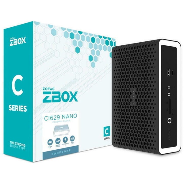 ZOTAC PC ZBOX, Intel Core i3 1315U 4.5GHz, HDMI, Displayport, TB 2xLAN, WIFI, BT, 2.5" HDD hely, 4xUSB, Passzív (ZBOX-CI629NANO-BE)