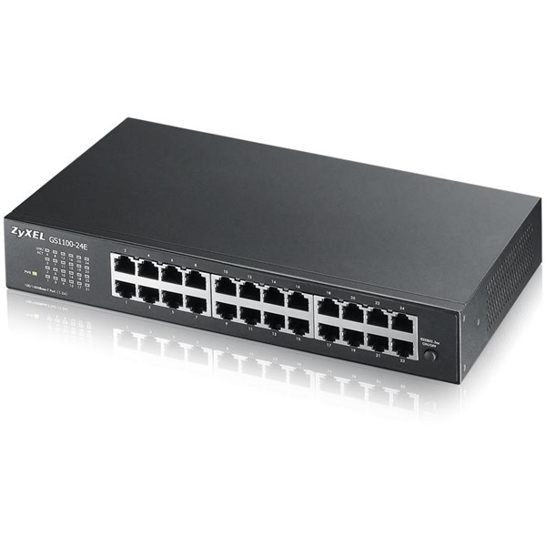 ZYXEL Switch 24x1000Mbps Fémházas Rackes, GS1100-24E-EU0104F (GS1100-24E-EU0104F)