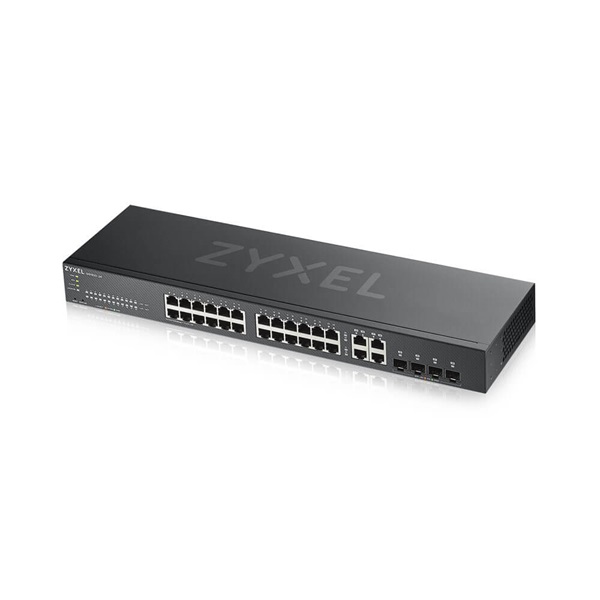 ZYXEL Switch 24x1000Mbps + 4xGigabit kombó SFP+, Fémházas Menedzselhető, Rackes (24xGbE port), GS1920-24V2-EU0101F (GS1920-24V2-EU0101F)
