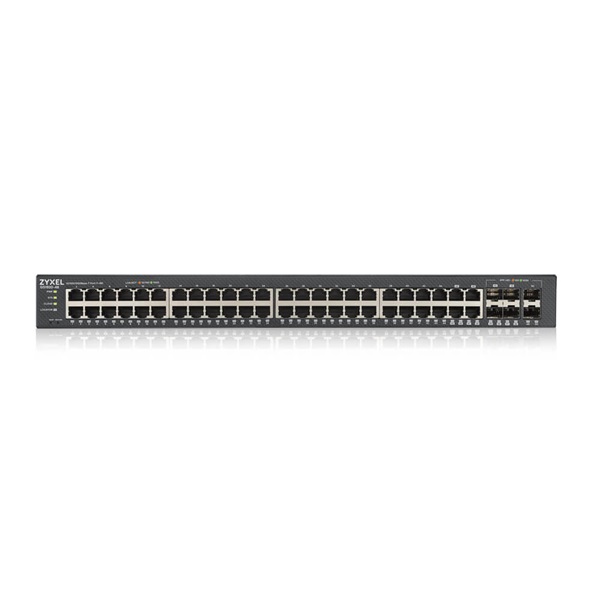 ZYXEL Switch 44x1000Mbps + 4xGigabit kombó SFP+ 2xGigabit SFP, Fémházas Menedzselhető (48GbE port), GS1920-48V2-EU0101F (GS1920-48V2-EU0101F)