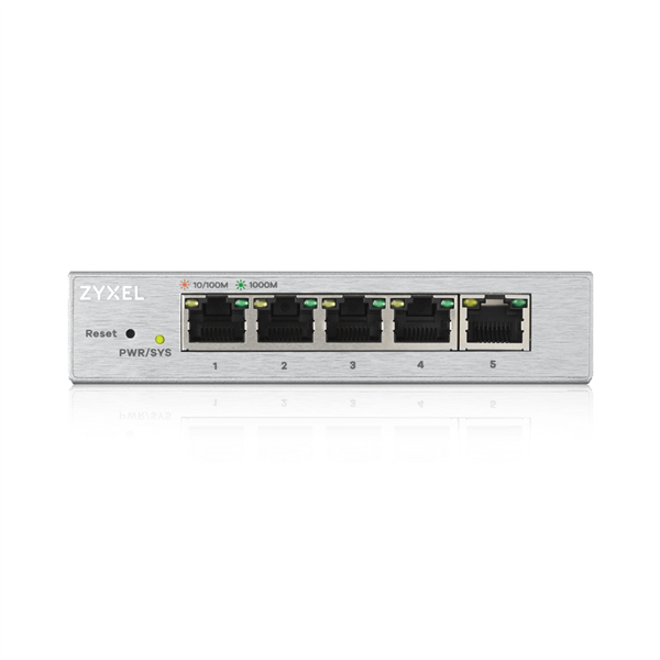 ZYXEL Switch 5x1000Mbps Fémházas Asztali, Web menedzselés, GS1200-5-EU0101F (GS1200-5-EU0101F)