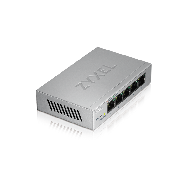 ZYXEL Switch 5x1000Mbps Fémházas Asztali, Web menedzselés, GS1200-5-EU0101F (GS1200-5-EU0101F)