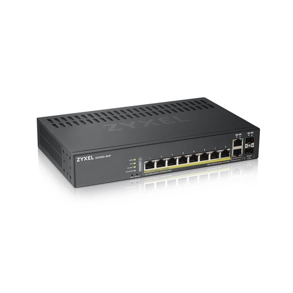 ZYXEL Switch 8x1000Mbps (8xPOE) + 2xGigabit kombó SFP+, Fémházas Menedzselhető (8GbE port), GS1920-8HPV2-EU0101F (GS1920-8HPV2-EU0101F)