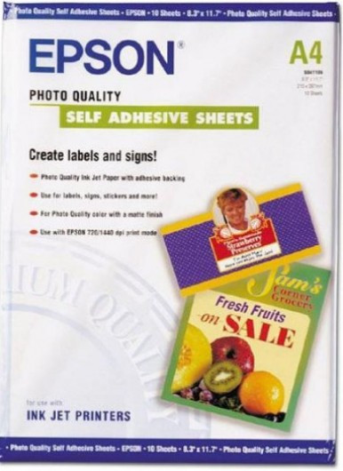 Epson öntapadós fotópapír (A4, 10 lap, 167g) (C13S041106)